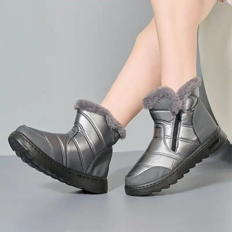 High-Top Fleece Winter Boots for Women – Warm & Stylish