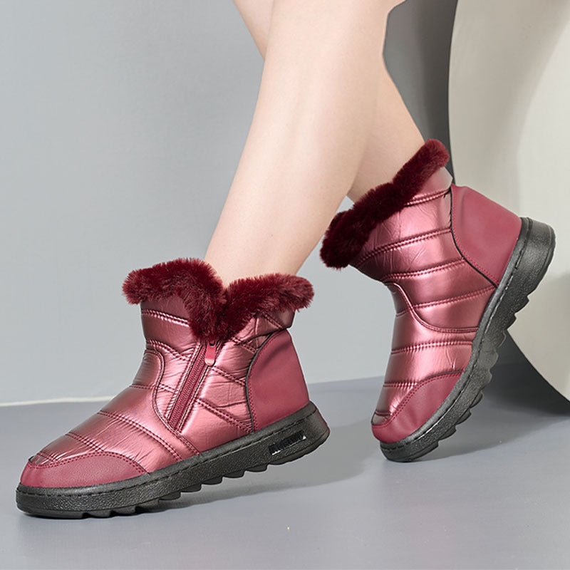 High-Top Fleece Winter Boots for Women – Warm & Stylish