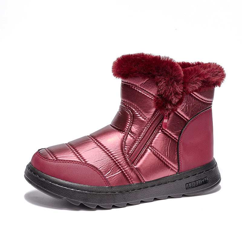 High-Top Fleece Winter Boots for Women – Warm & Stylish