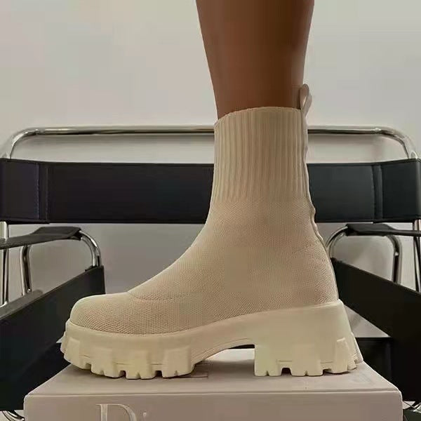 High-Top Sock Boots for Women – Stylish & Comfortable