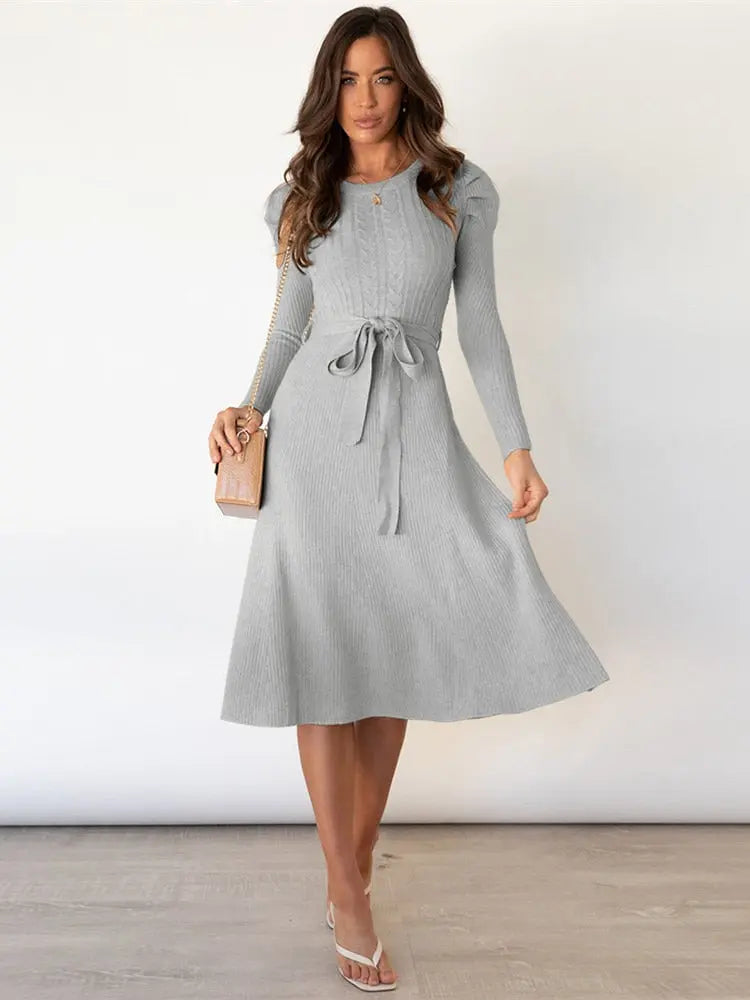 Knitted Midi Dress for Women – Cozy & Chic Style 2