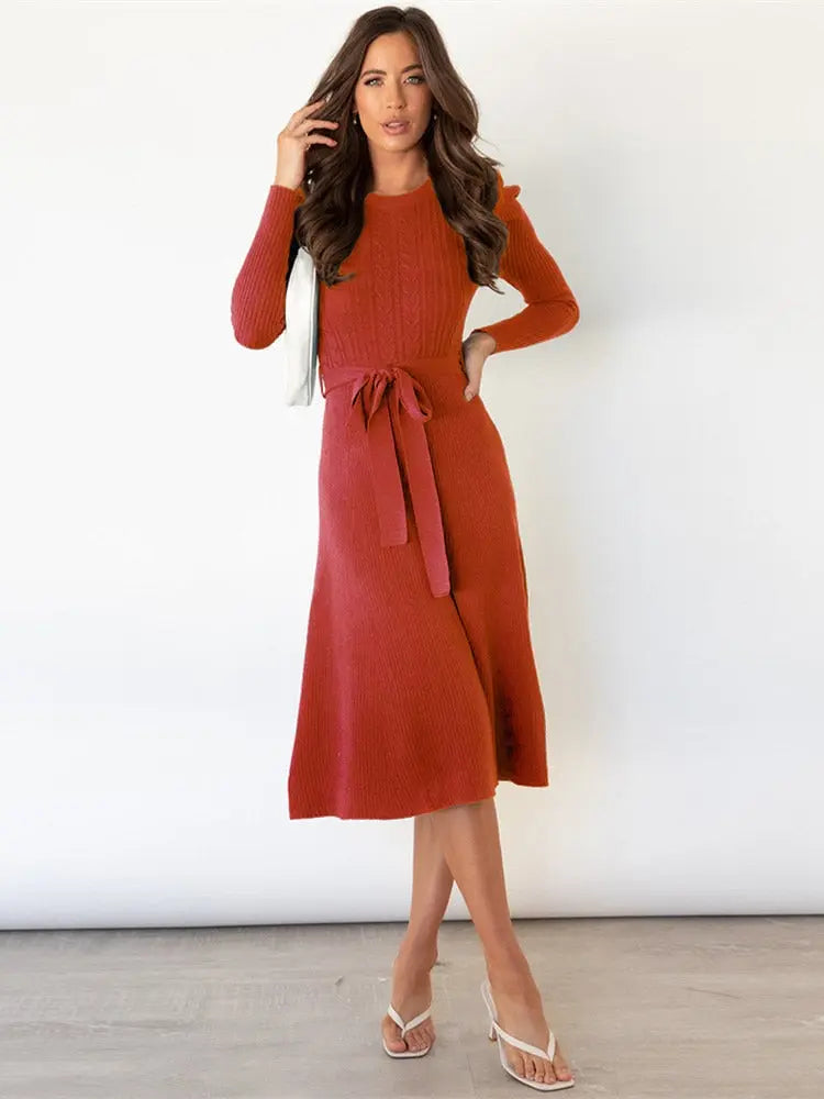 Knitted Midi Dress for Women – Cozy & Chic Style 3
