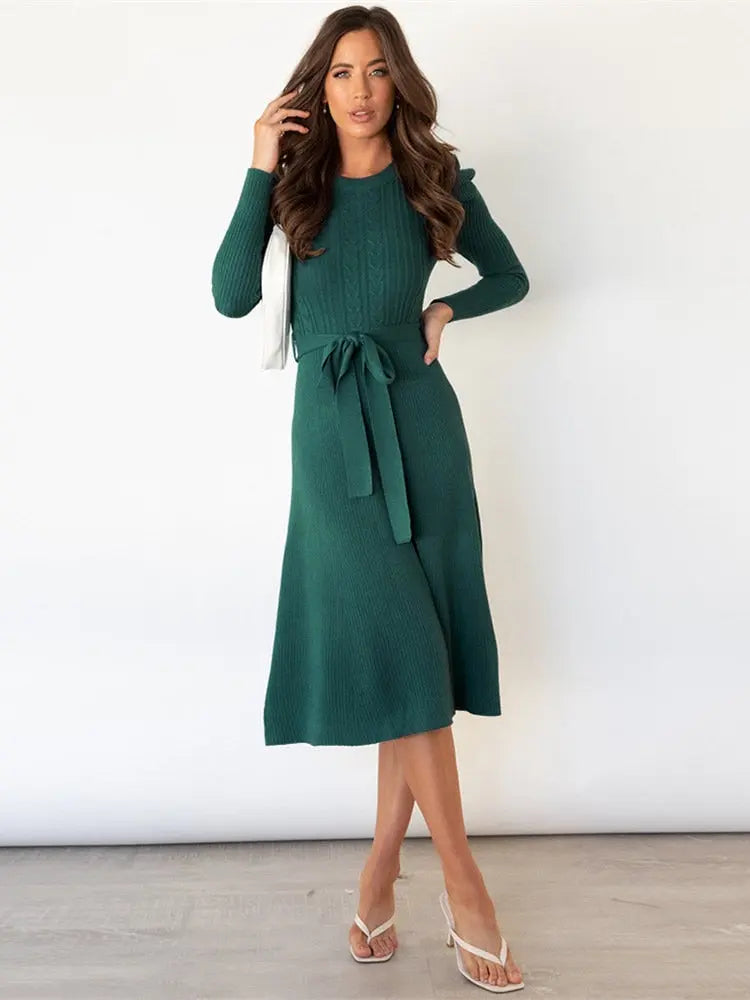 Knitted Midi Dress for Women – Cozy & Chic Style 4