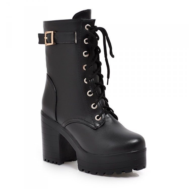 Lace-Up Ankle Boots for Women – Bold & Stylish
