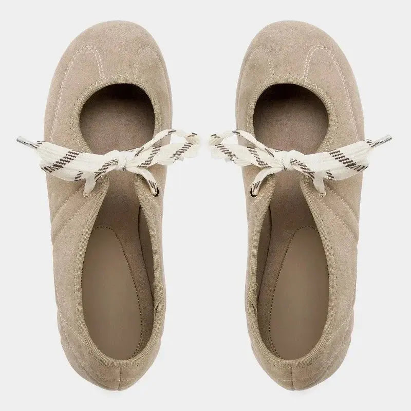 Lace-Up Ballet Flats for Women – Effortless Style & All-Day Comfort