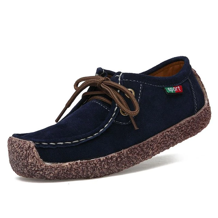 Lace-Up Black Flats for Women – Comfortable & Versatile All-Day Wear