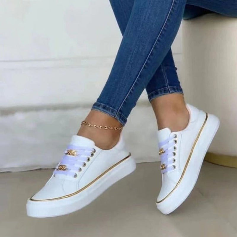 Lace-Up Low-Top Sneakers for Women – Stylish & Comfortable Everyday Wear