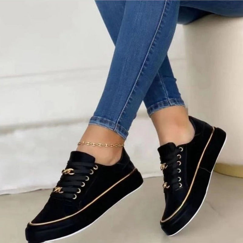 Lace-Up Low-Top Sneakers for Women – Stylish & Comfortable Everyday Wear