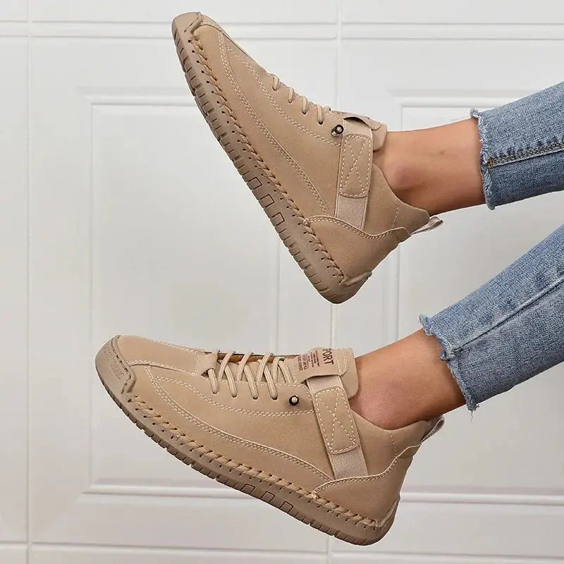 Lace-Up Mid-Calf Boots for Women – Retro Charm & Everyday Comfort