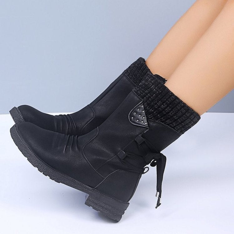 Lace-Up Winter Boots for Women – Chic & Comfortable