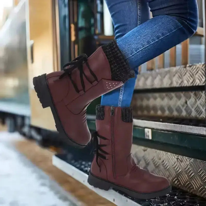 Lace-Up Winter Boots for Women – Chic & Comfortable