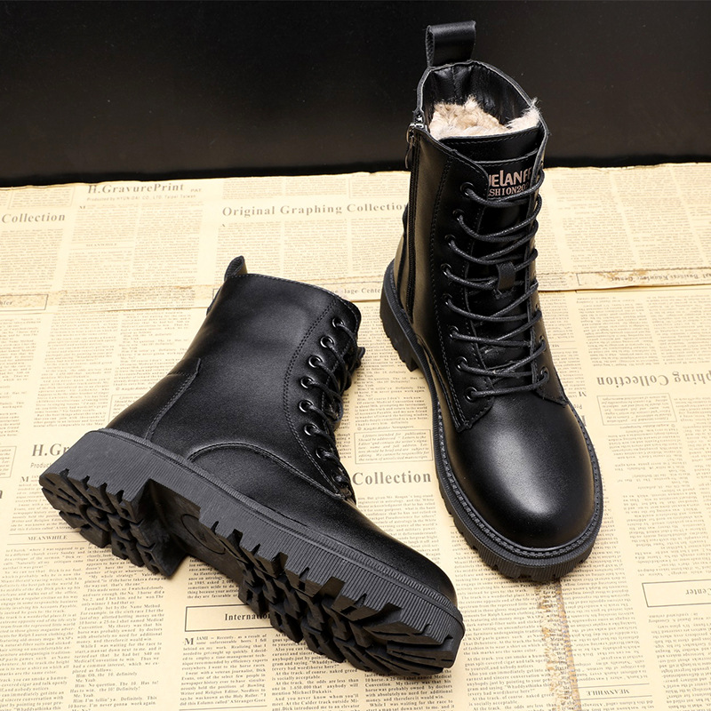 Lace-Up Black Ankle Boots for Women – Stylish & Functional
