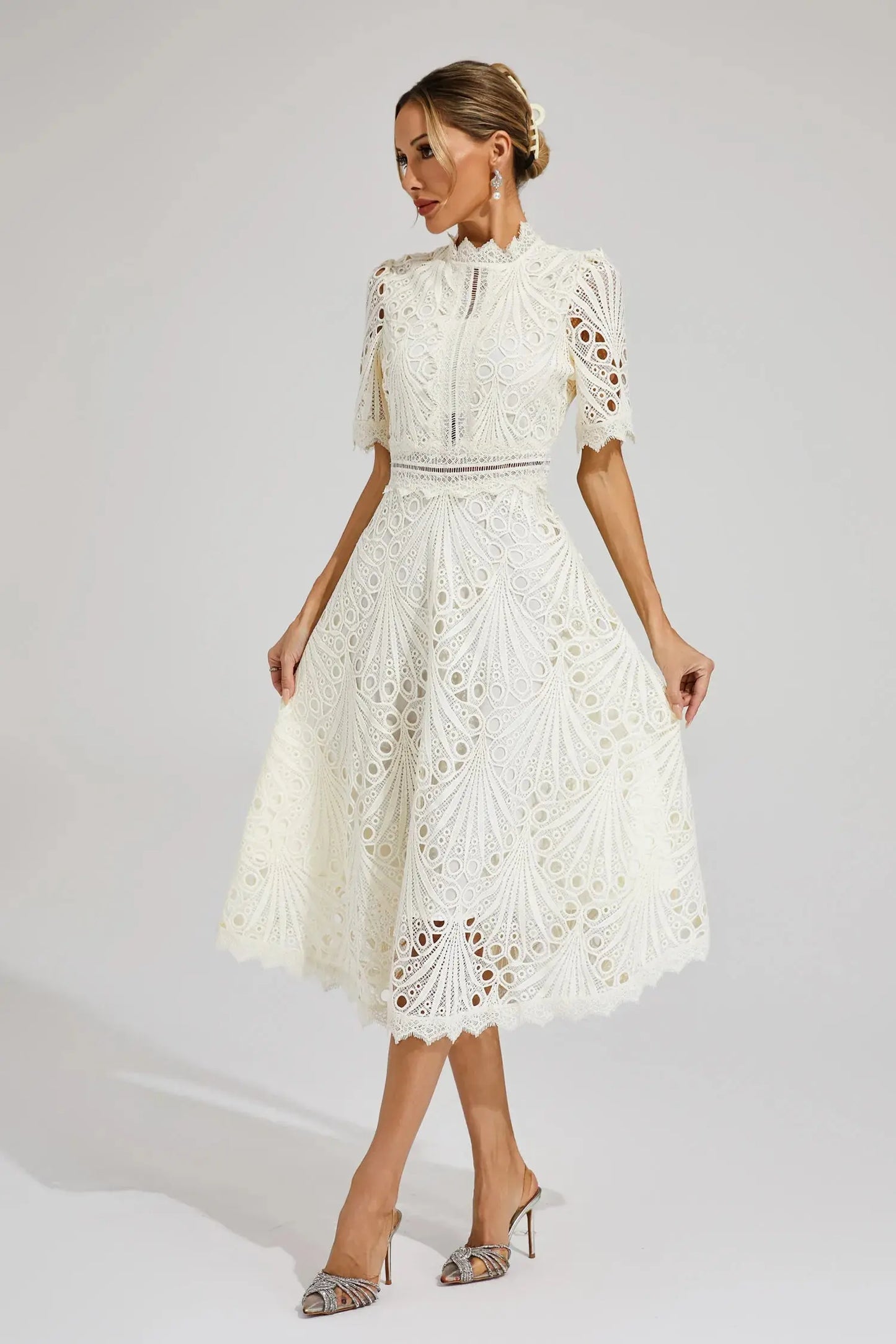 Lace Midi Dress for Women – Effortlessly Elegant & Timeless 1