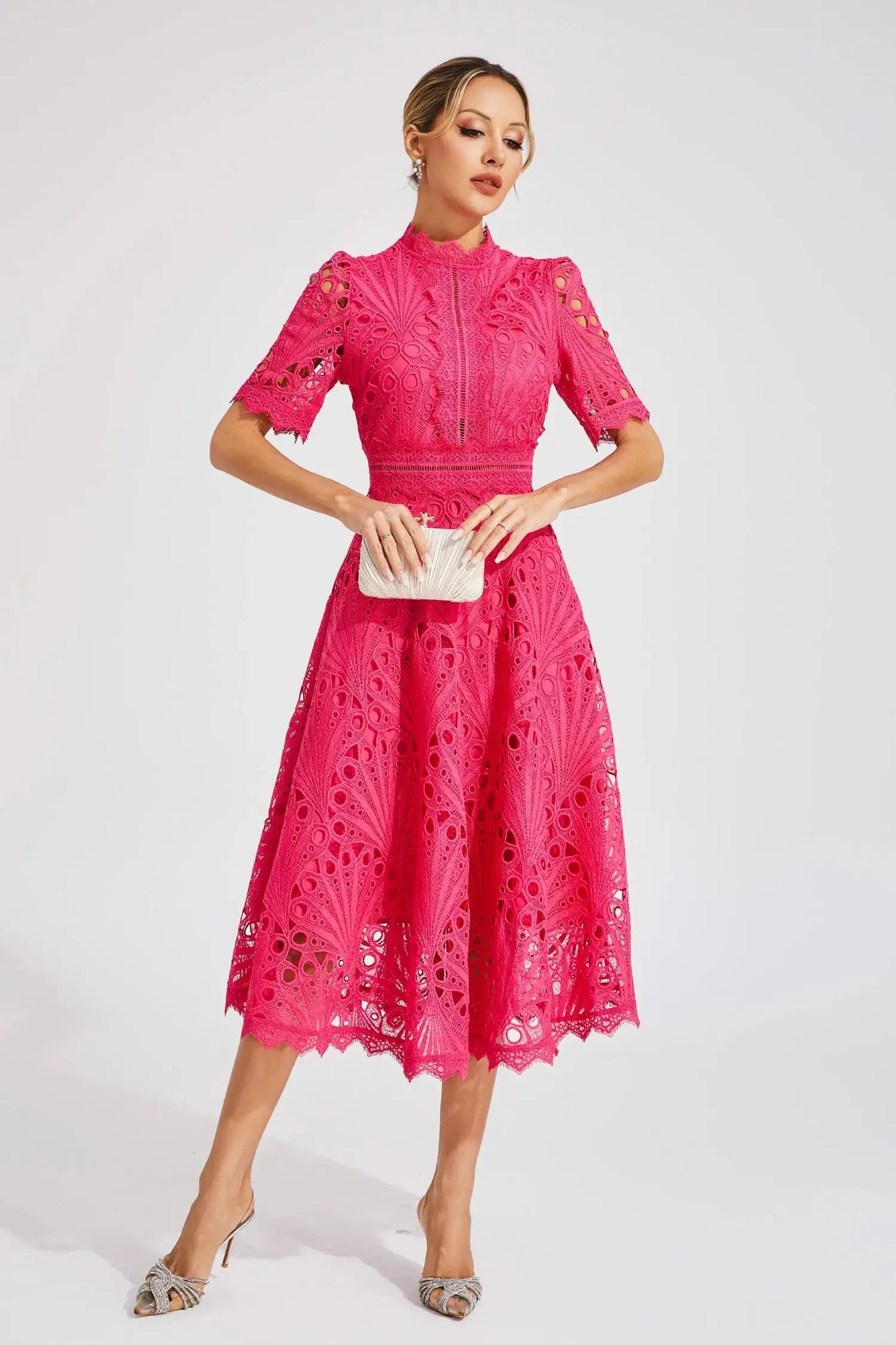 Lace Midi Dress for Women – Effortlessly Elegant & Timeless 2