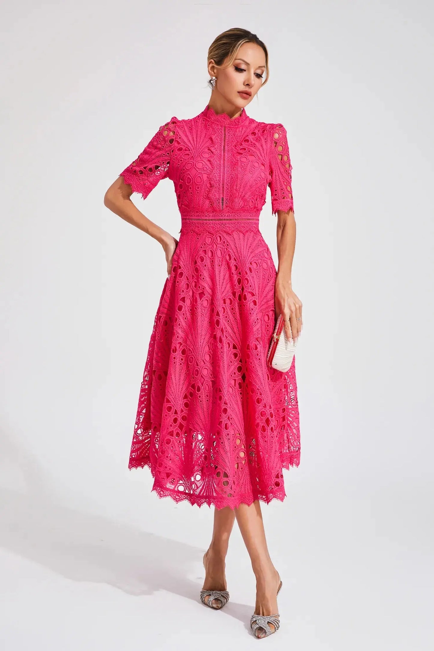 Lace Midi Dress for Women – Effortlessly Elegant & Timeless 3