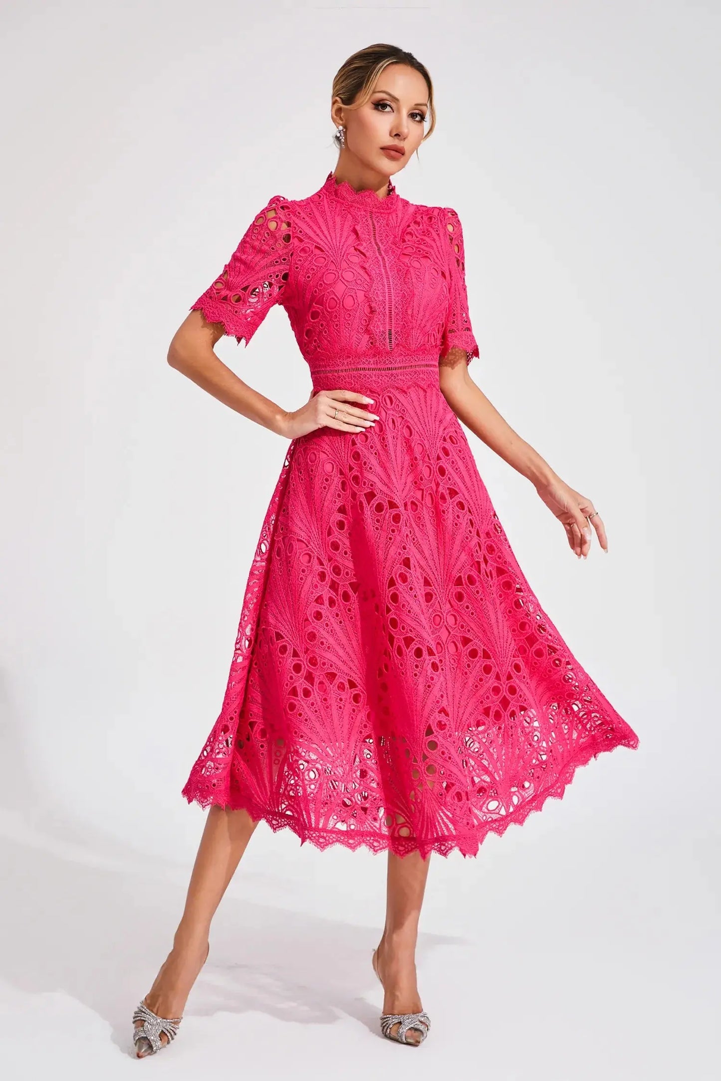 Lace Midi Dress for Women – Effortlessly Elegant & Timeless 4