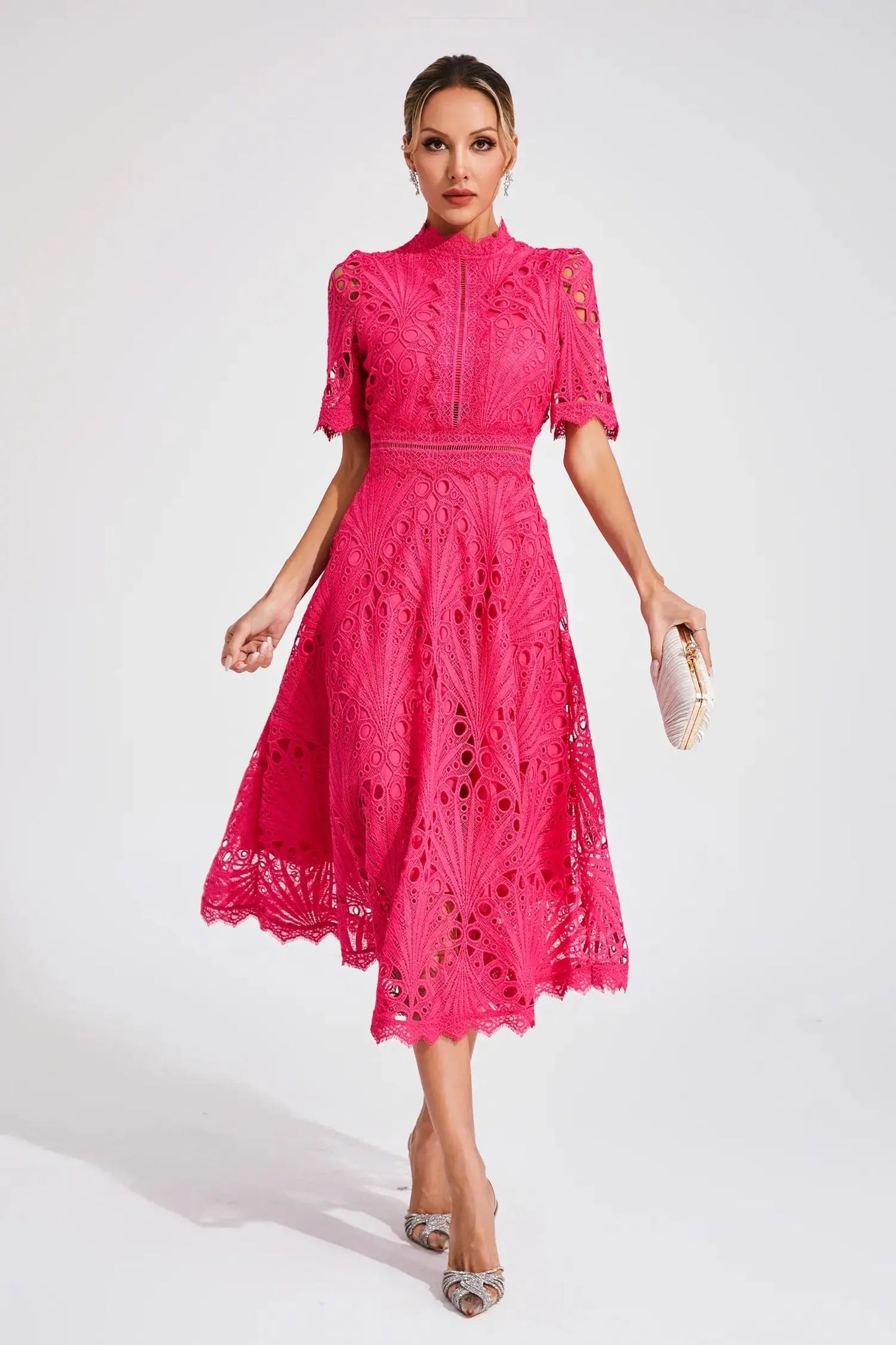 Lace Midi Dress for Women – Effortlessly Elegant & Timeless 5