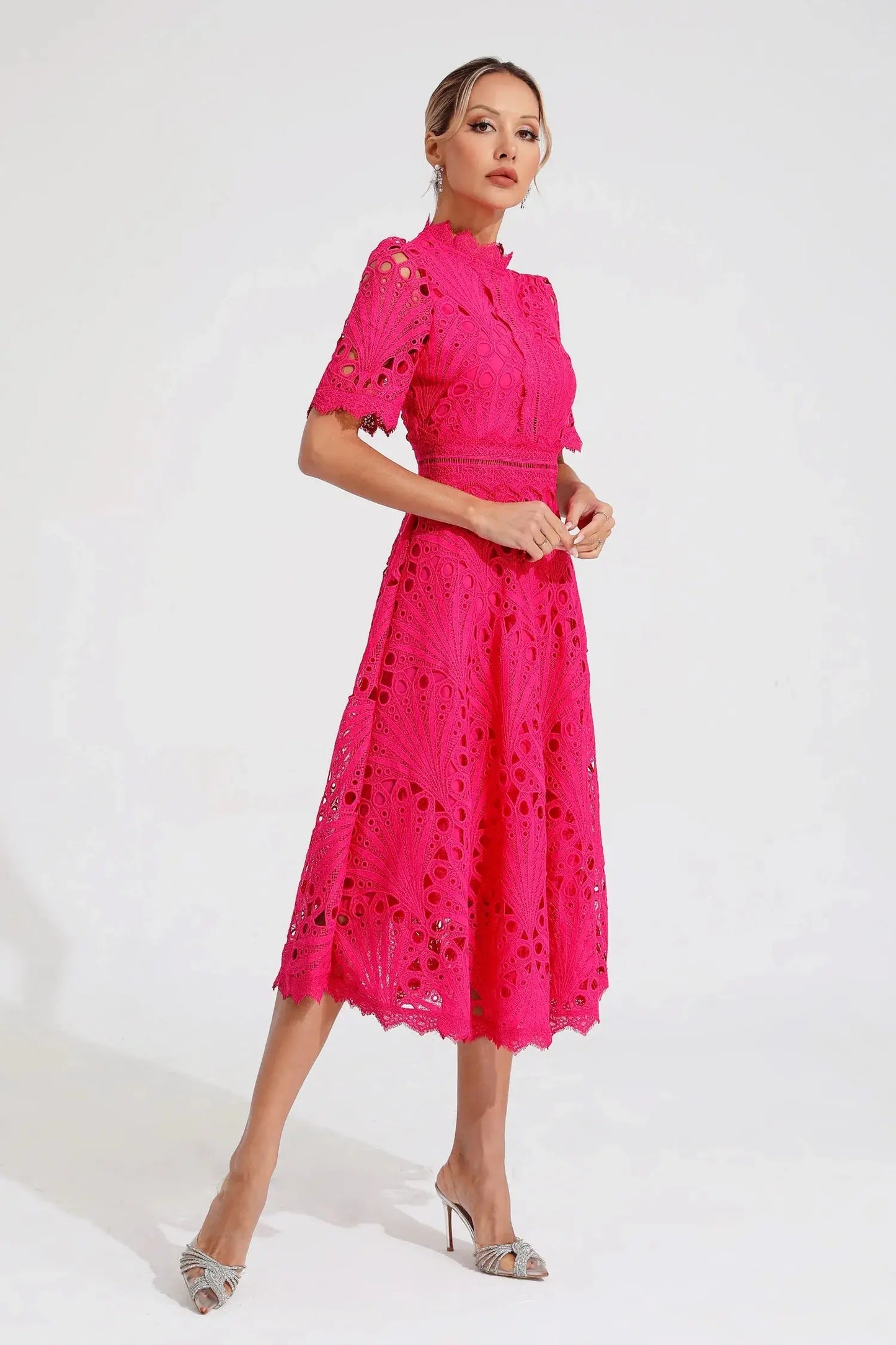 Lace Midi Dress for Women – Effortlessly Elegant & Timeless 6