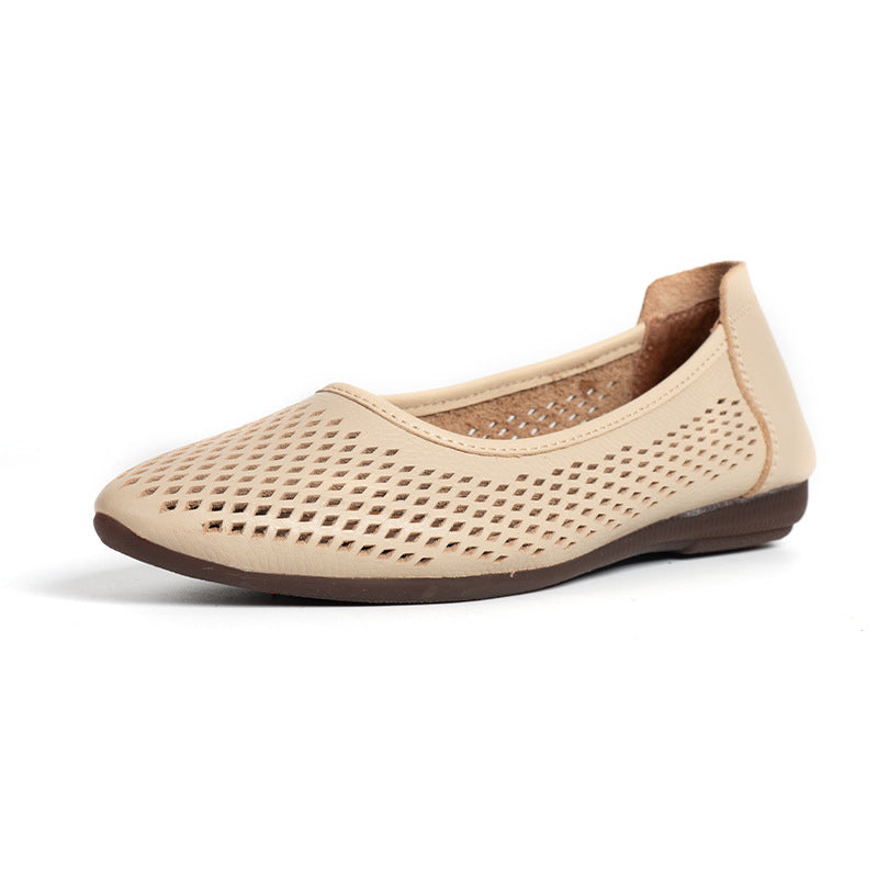 Laser-Cut Ballet Flats for Women – Stylish & Comfortable Slip-On Design