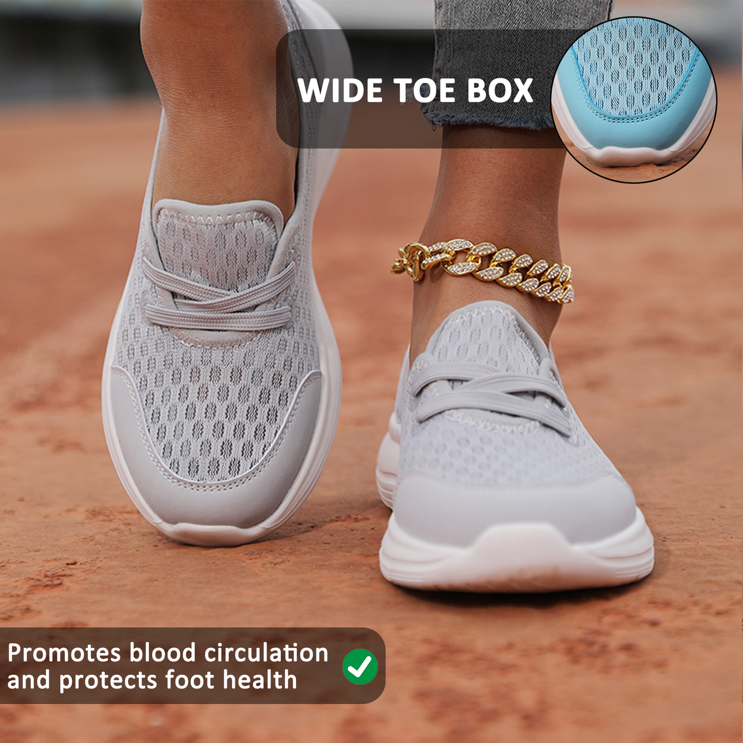 Lightweight Walking Shoes for Women – Comfortable & Versatile Slip-On Design