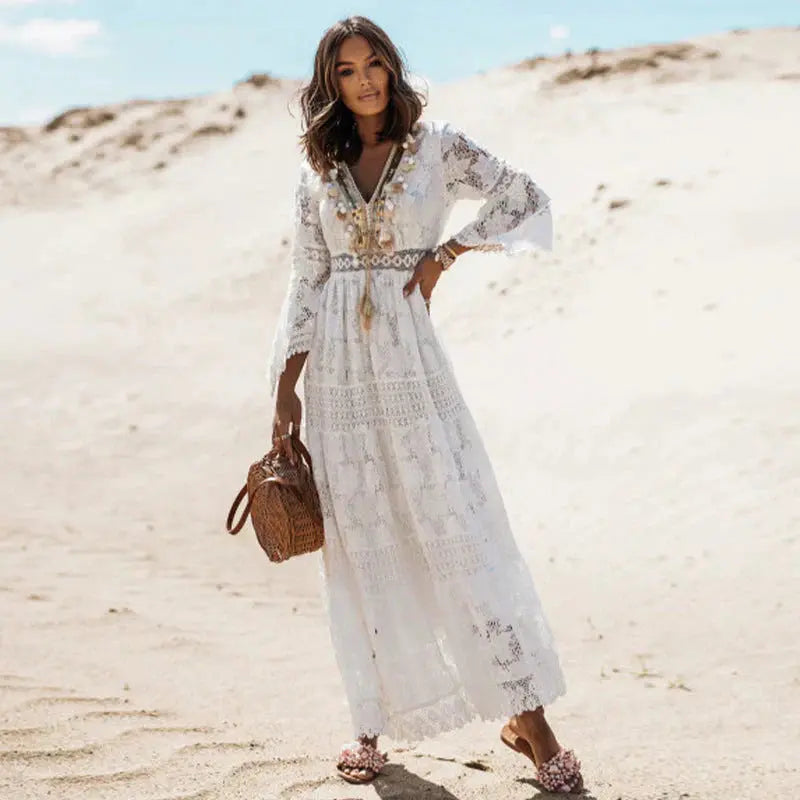 Long-Sleeved Boho Dress for Women – Artistic & Comfortable 2