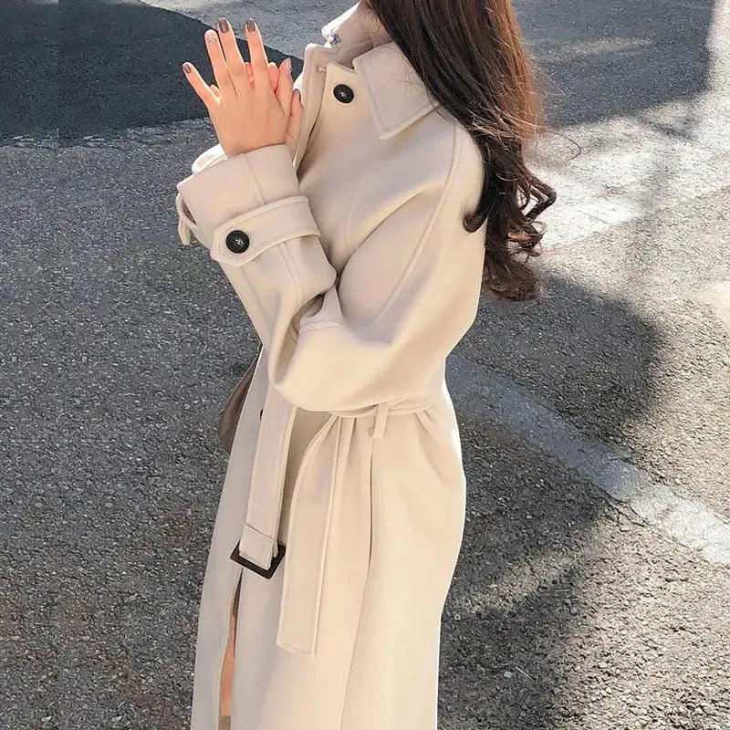 Long Belted Trench Coat for Women – Elegant & Versatile Winter Outerwear 2