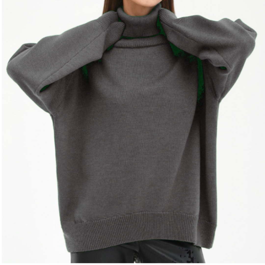 Loose Knitted Turtleneck Sweater for Women – Cozy & Stylish for Fall/Winter 14