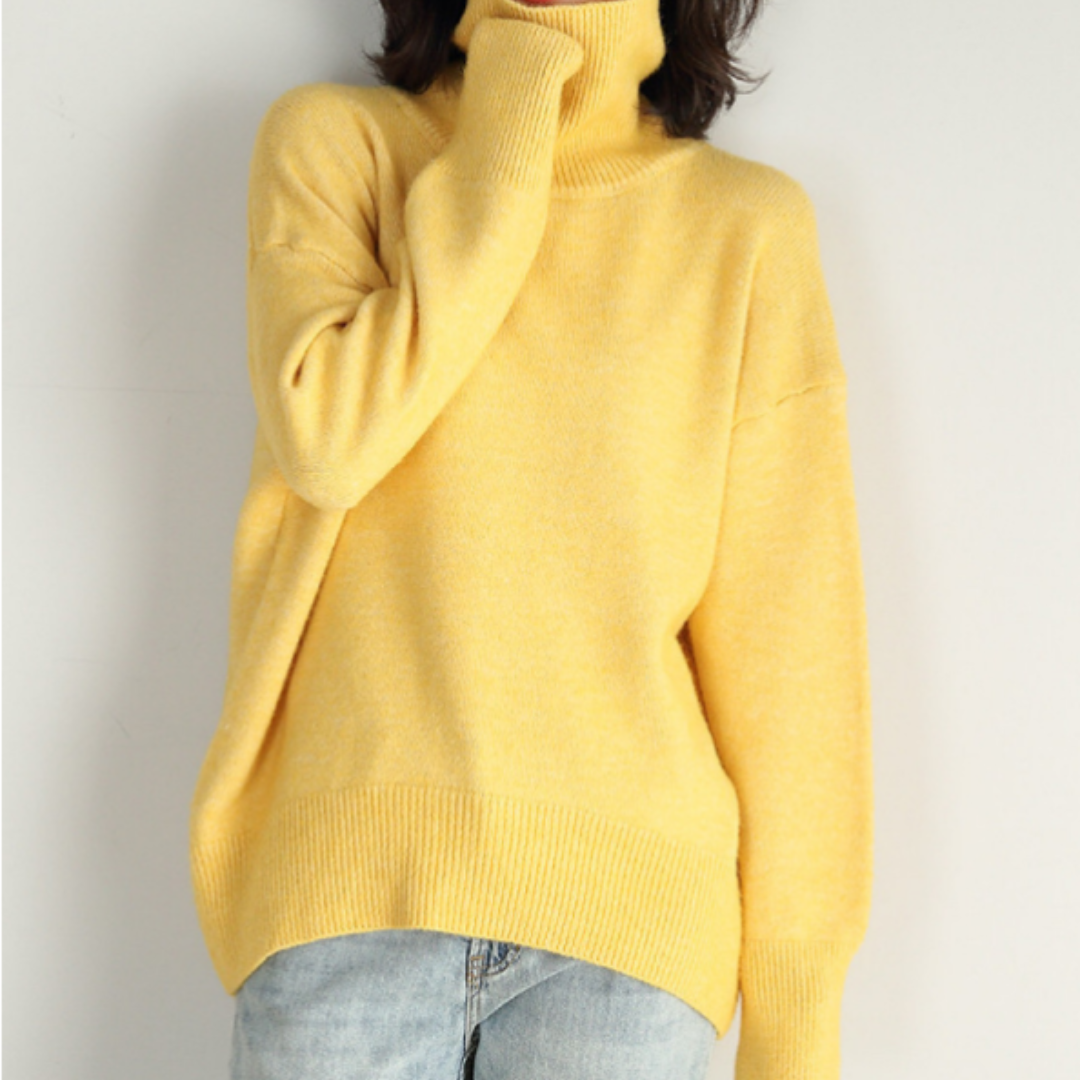 Loose Knitted Turtleneck Sweater for Women – Cozy & Stylish for Fall/Winter 4