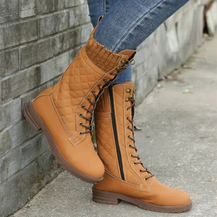 Mid-Calf Motorcycle Boots for Women – Stylish & Comfortable