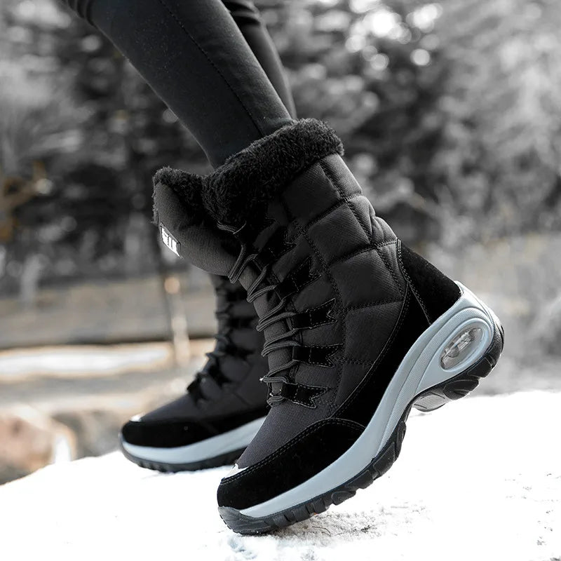 Mid-Calf Waterproof Snow Boots for Women – Cozy & Stylish