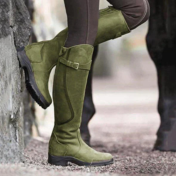 Mid-Tube Knight Boots for Women – Stylish & Comfortable