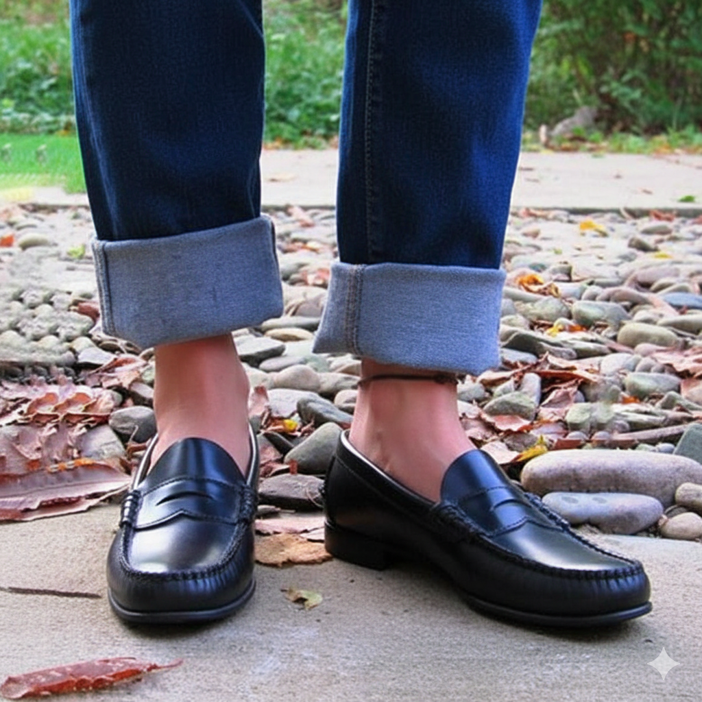 Moc Toe Black Loafers for Women – Timeless Elegance & Comfort