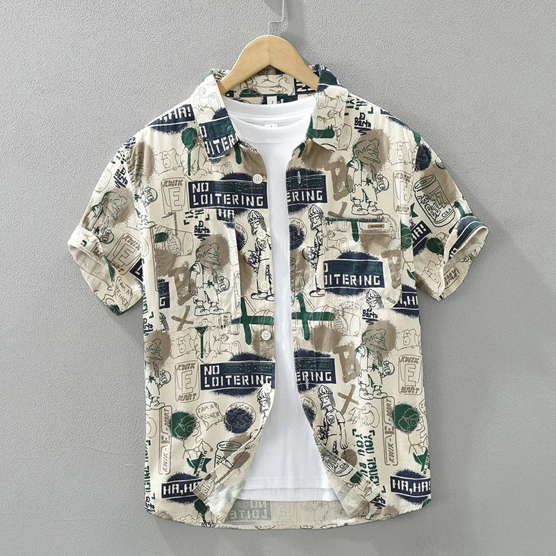Noam – Chemise à Motifs pour Hommes – Stylée & Décontractée