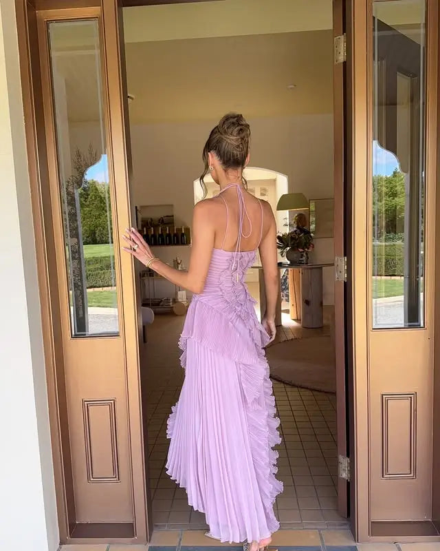 One-Shoulder Ruffle Maxi Dress for Women – Elegant & Flattering 1