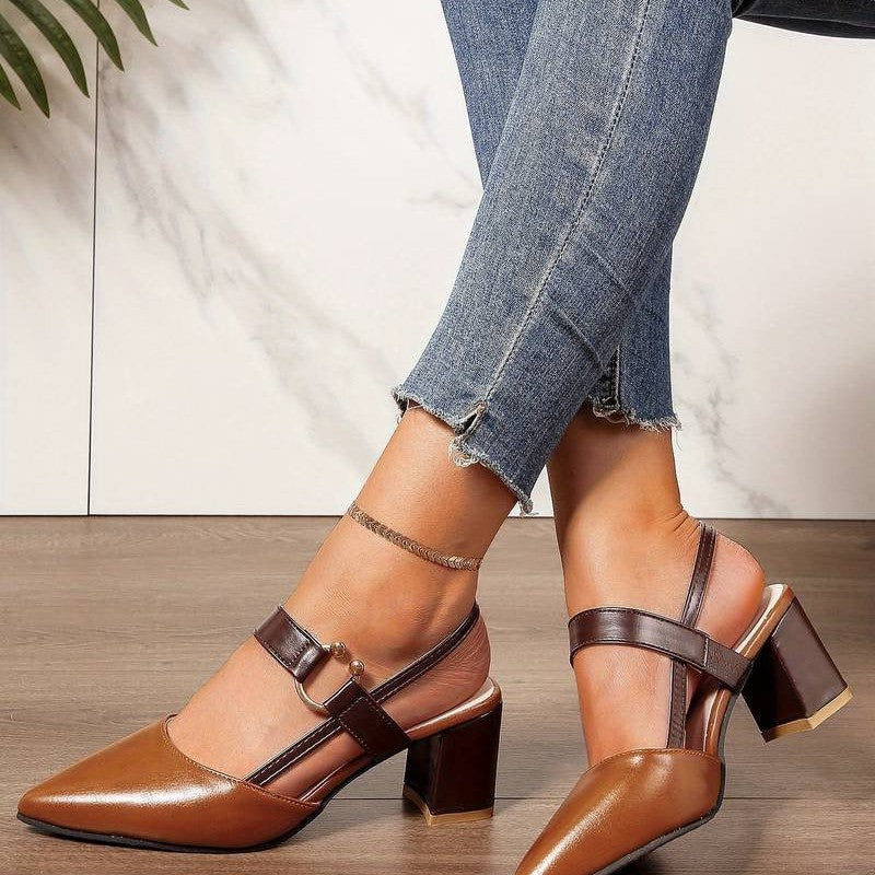 Orthopedic Black Heels for Women – Stylish Support & Comfort