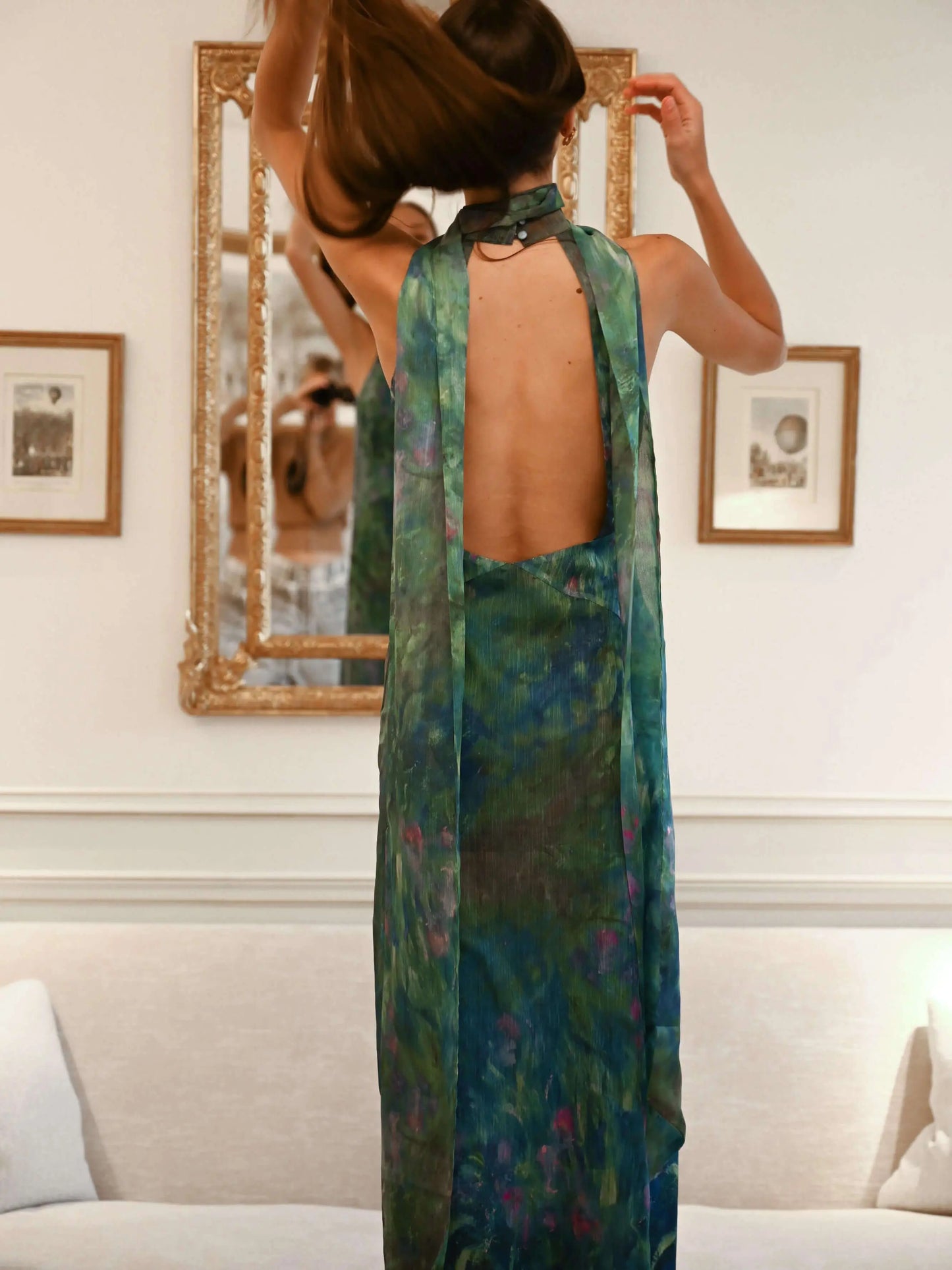 Painterly Maxi Dress for Women – Elegant & Alluring 2