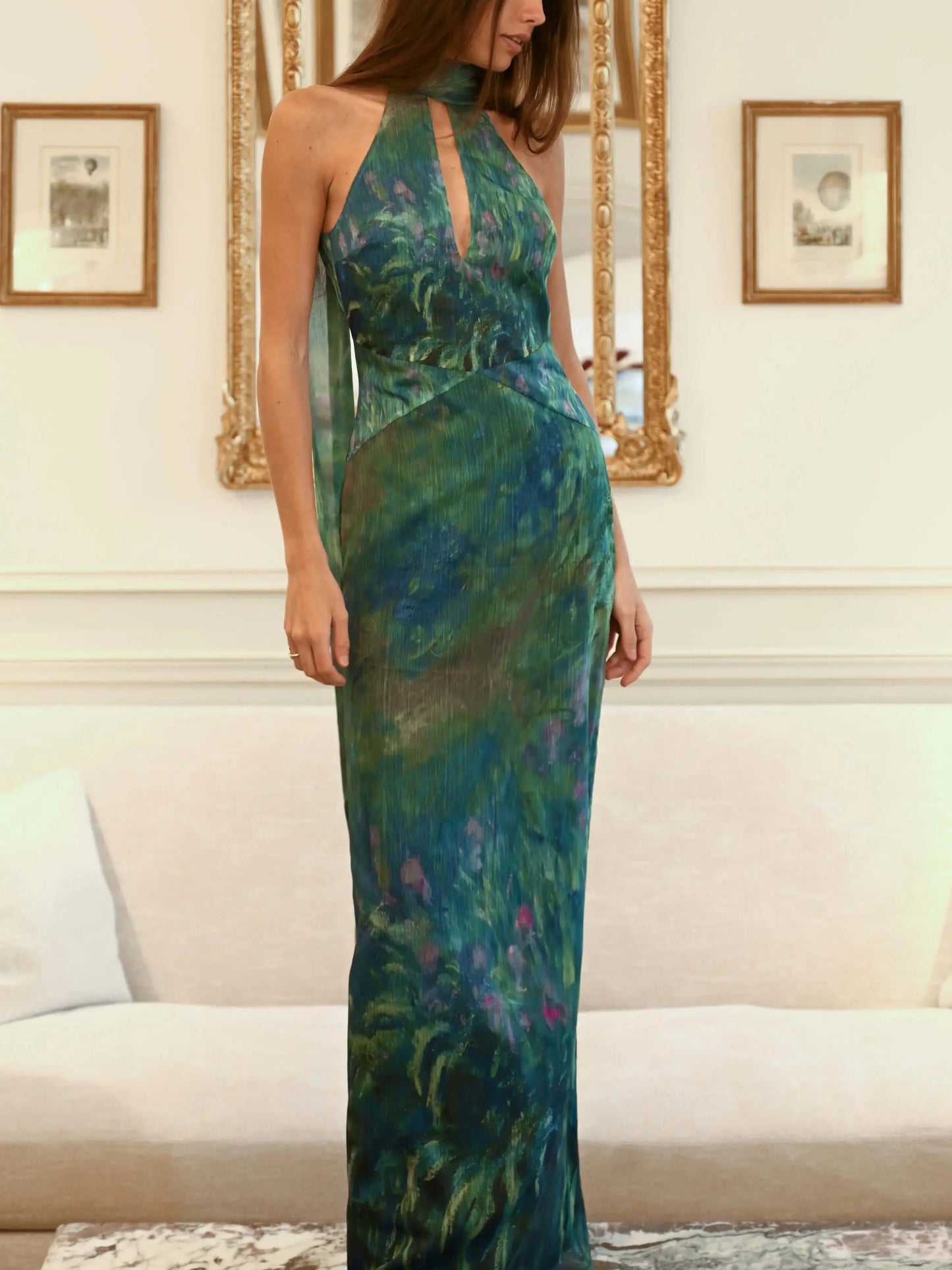 Painterly Maxi Dress for Women – Elegant & Alluring 3