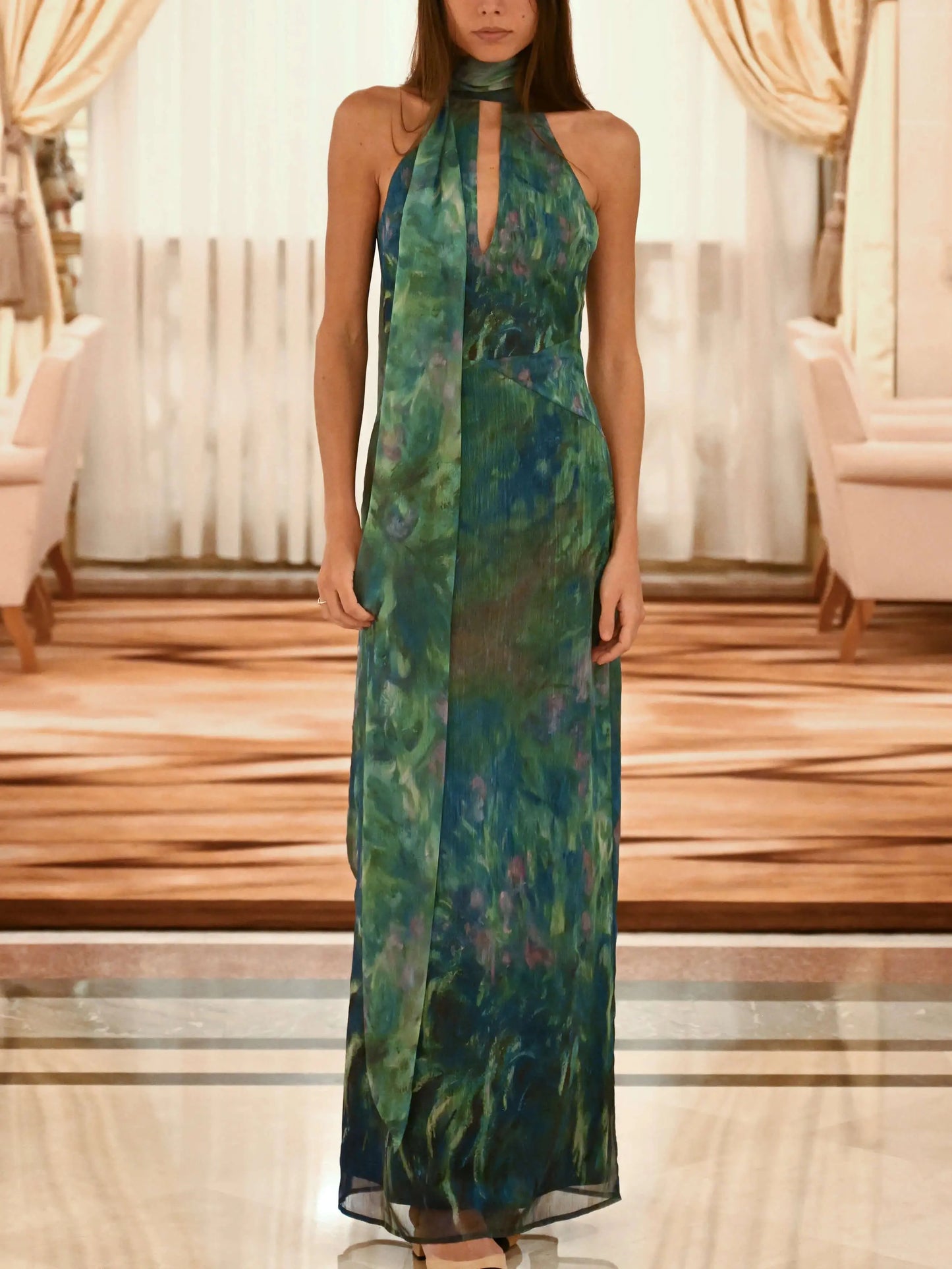 Painterly Maxi Dress for Women – Elegant & Alluring 4