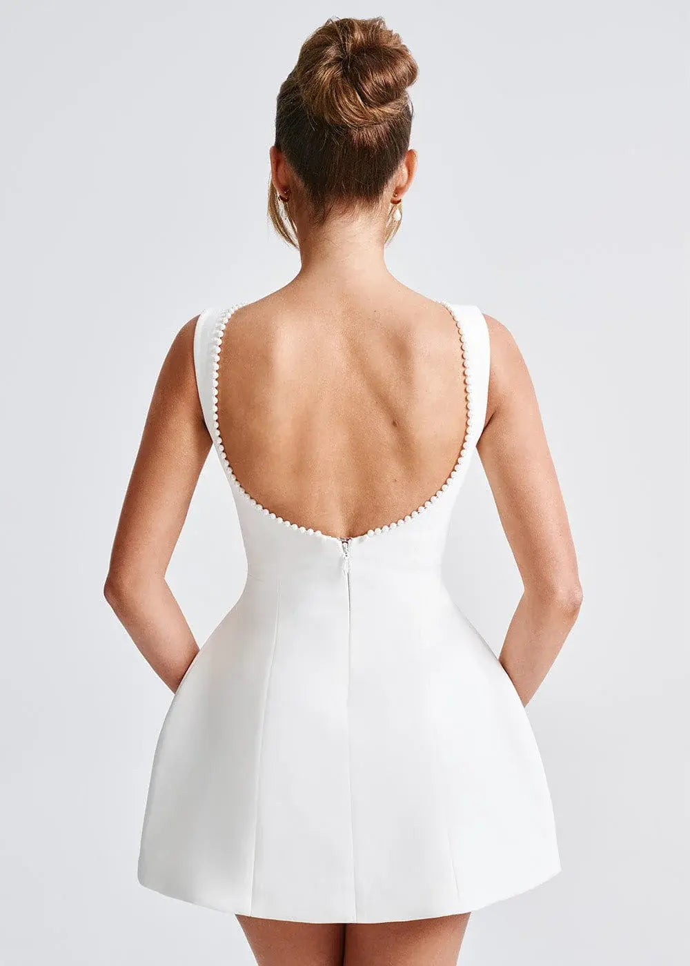 Pearl Embellished Mini Dress for Women – Elegant & Sophisticated Style 5