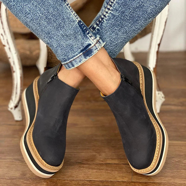 Platform Wedge Ankle Boots for Women – Stylish & Comfortable