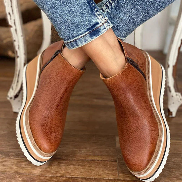 Platform Wedge Ankle Boots for Women – Stylish & Comfortable