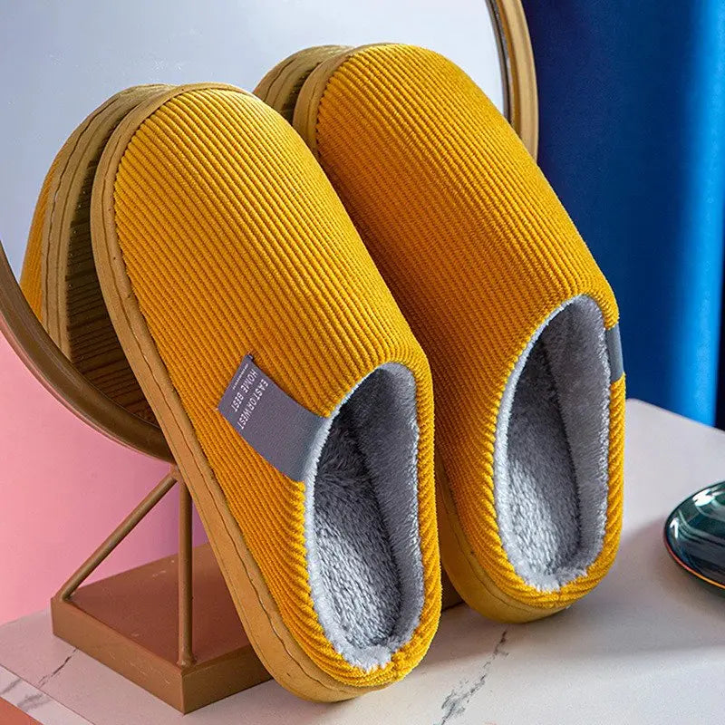 Plush Cotton Slippers for Women β Cozy & Non-Slip Comfort