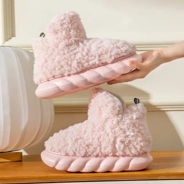 Plush Winter Slippers for Women – Cozy & Non-Slip Comfort