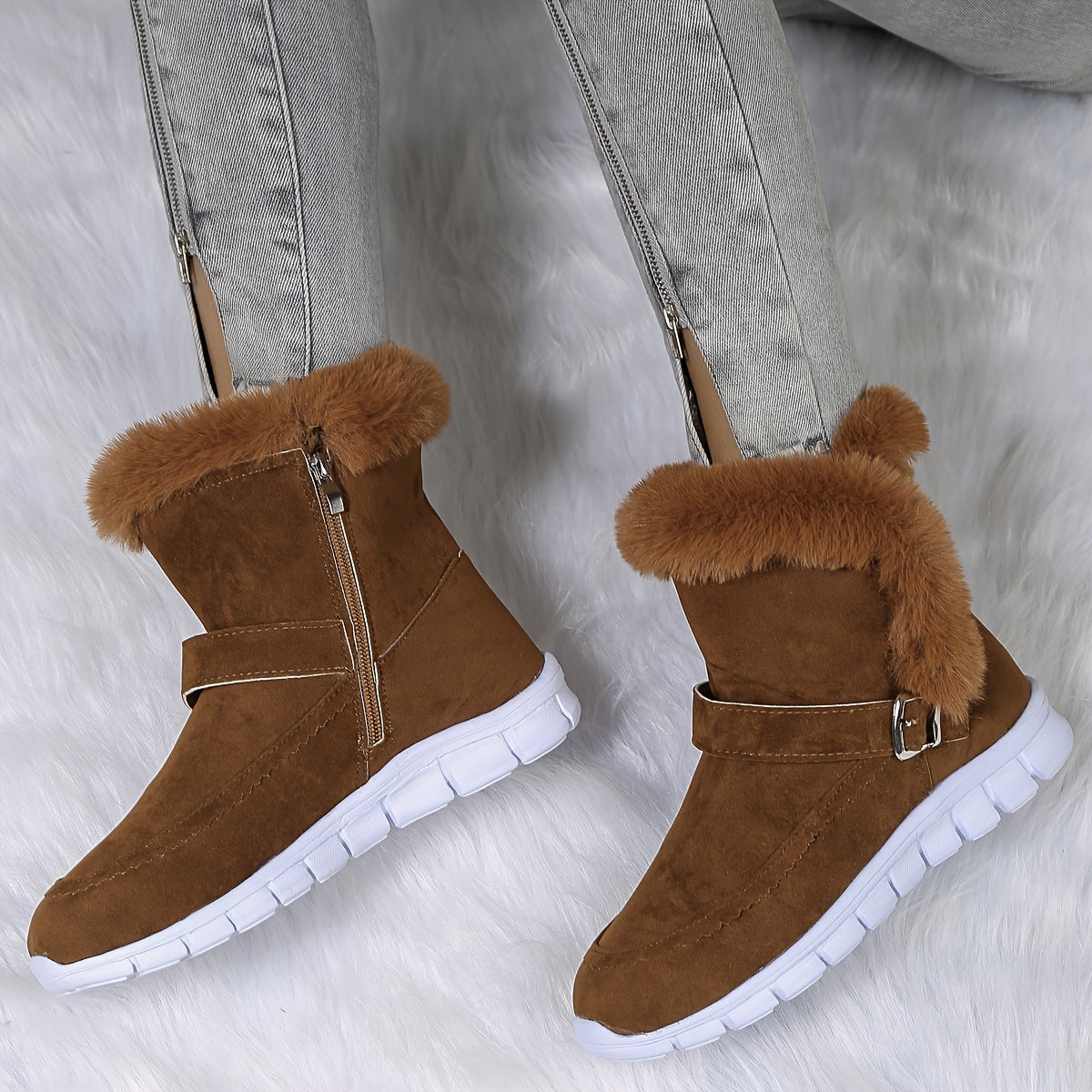 Plush Snow Boots for Women – Stylish & Comfortable for Winter