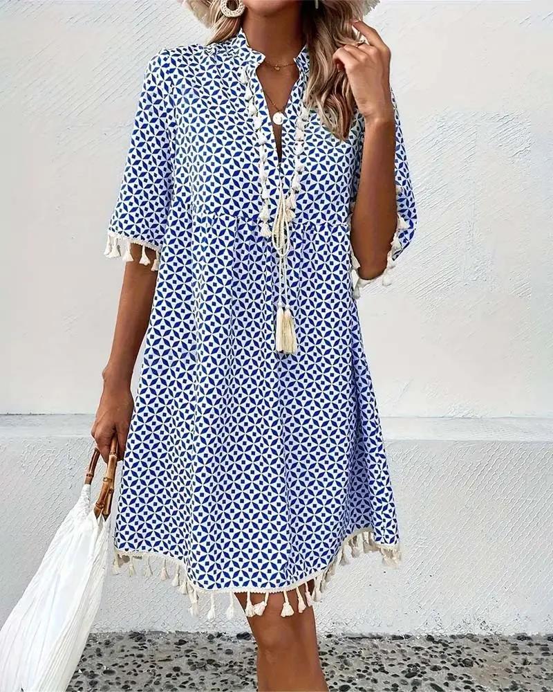Printed Mini Dress for Women – Stylish & Comfortable for Summer Wear-Caliboot