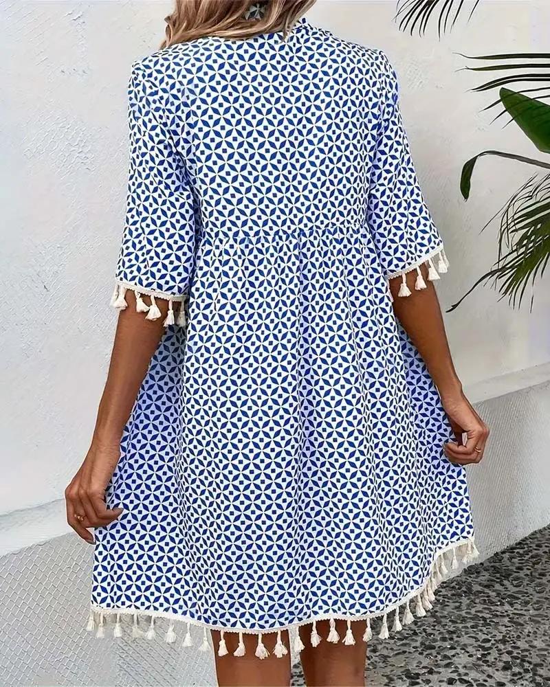 Printed Mini Dress for Women – Stylish & Comfortable for Summer Wear-Caliboot