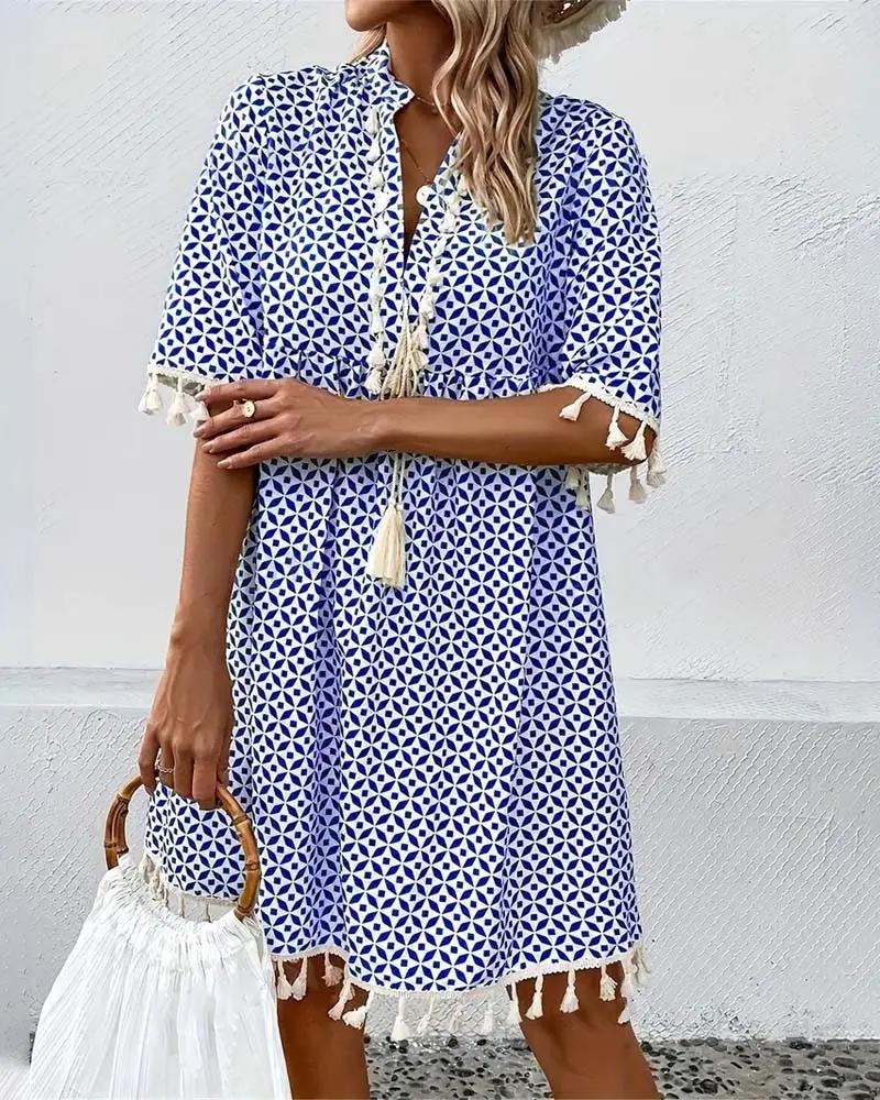 Printed Mini Dress for Women – Stylish & Comfortable for Summer Wear-Caliboot