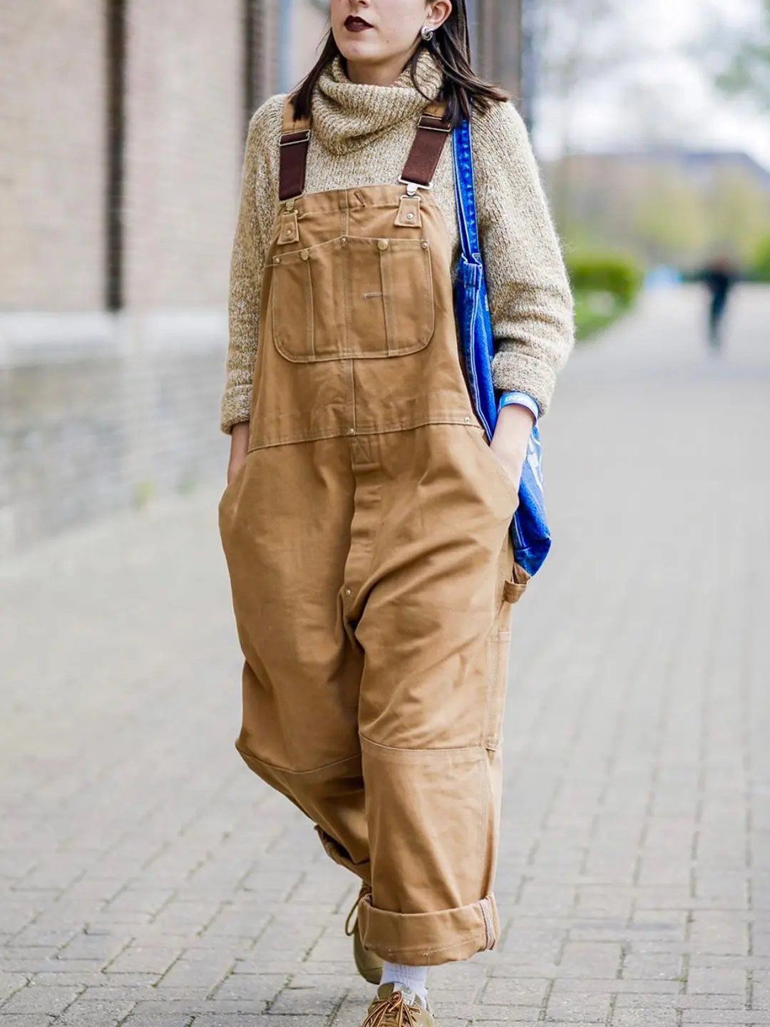 Relaxed Fit Denim Overalls for Women – Stylish & Functional Plus Size Option-Caliboot
