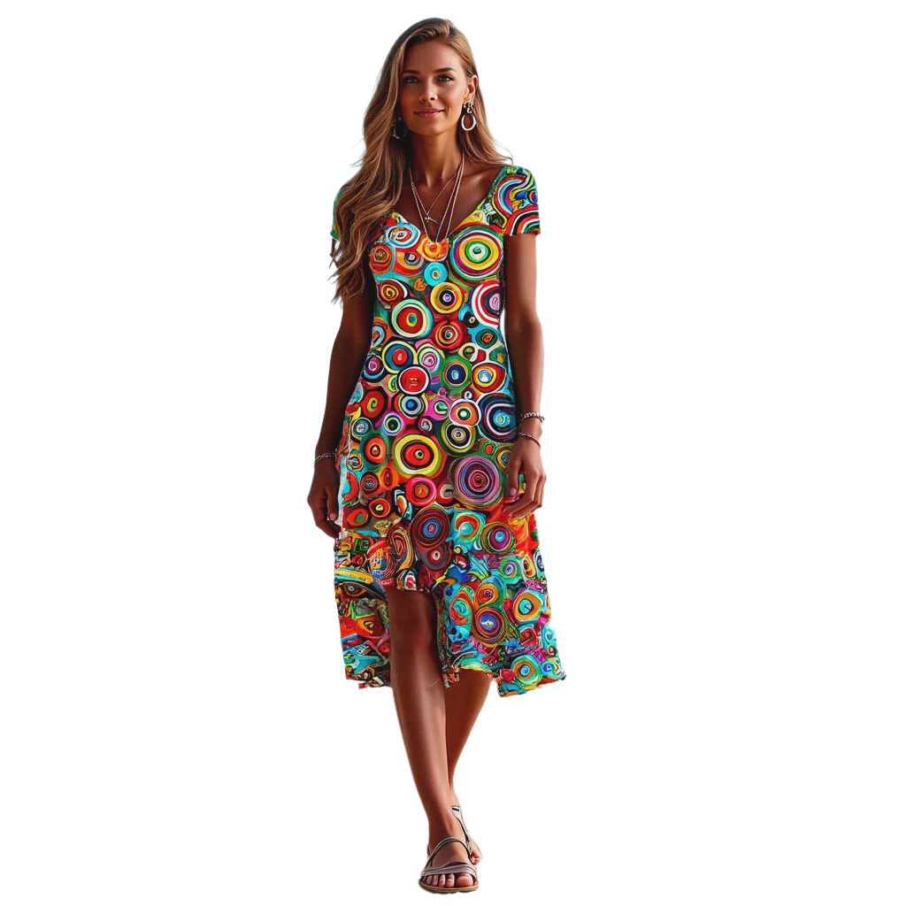 Robe Colorée Femme – Élégante et Confortable 1