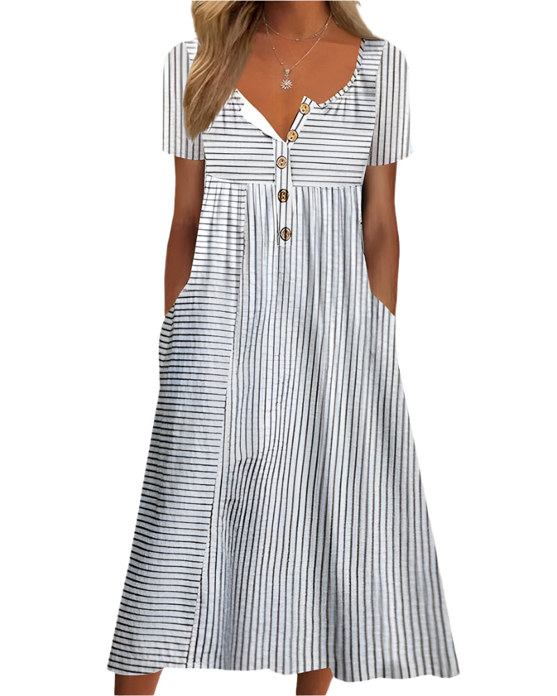 Robe d'Été Femme – Élégante et Vintage avec Poches 0
